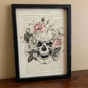 Halloween Romantic Skull Print Frame Rose Black Pink Love Michael’s Halloween